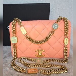 Chanel Flap Bag Orange Coral